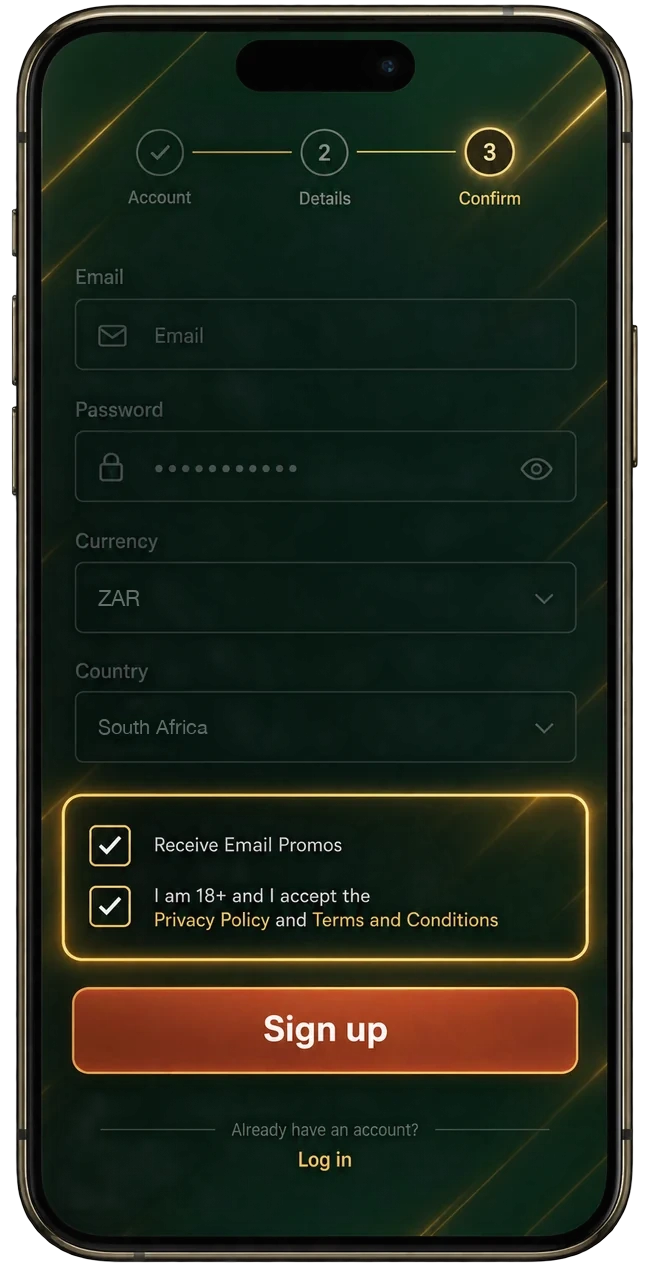 Consent checkboxes at the bottom of the sign-up form, highlighted